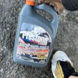 Prestone 50/50 antifreeze coolant full gallon orange color