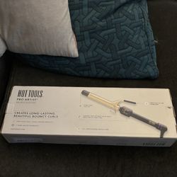 Hot Tools Pro Artist 24K Gold Collection 1 inch Curling Iron, Model: 1181.