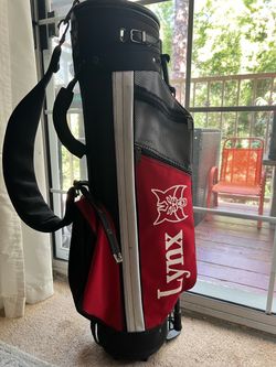Lynx Golf Cart Bag Black and Red