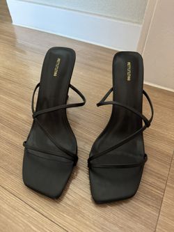 NEW Black Square Toe Heels