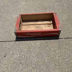 Vintage Red Coca Cola Wood Crate 
