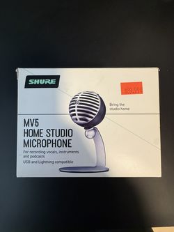 Shure MV5-DIG Home Studio USB Condenser Microphone Silver