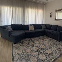 Blue Sectional Sofa 