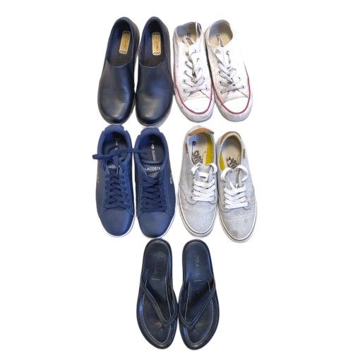 Women's Size 6 Shoes And sneakers Lot Of 5 Pairs (Lacoste, Vans, Converse, Clarks, Prada)