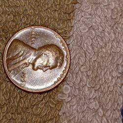 1953 Wheat Error Penny 