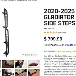 JEEP GLADIATOR DV8 SIDE STEPS 2020-2025