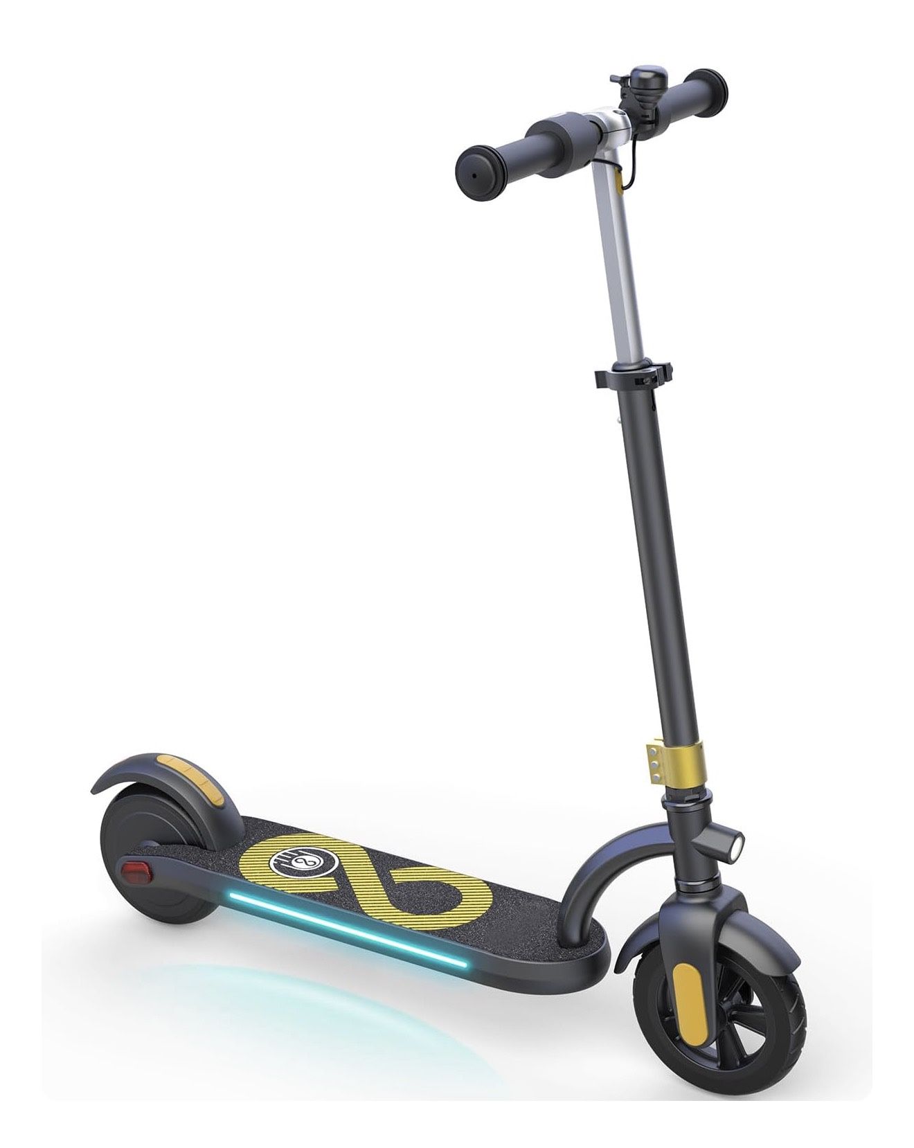 Gyroshoes Electric Scooter for Kids – 3-Speed Adjustable, Kids Electric Scooter with LED Display, Electric Brake, Colorful Lights, Lightweight Design 