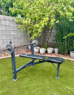 Adjustable gym bench & weights