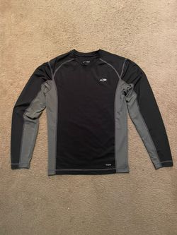 Champion black long sleeve shirt with grey accents Size L #athleisure