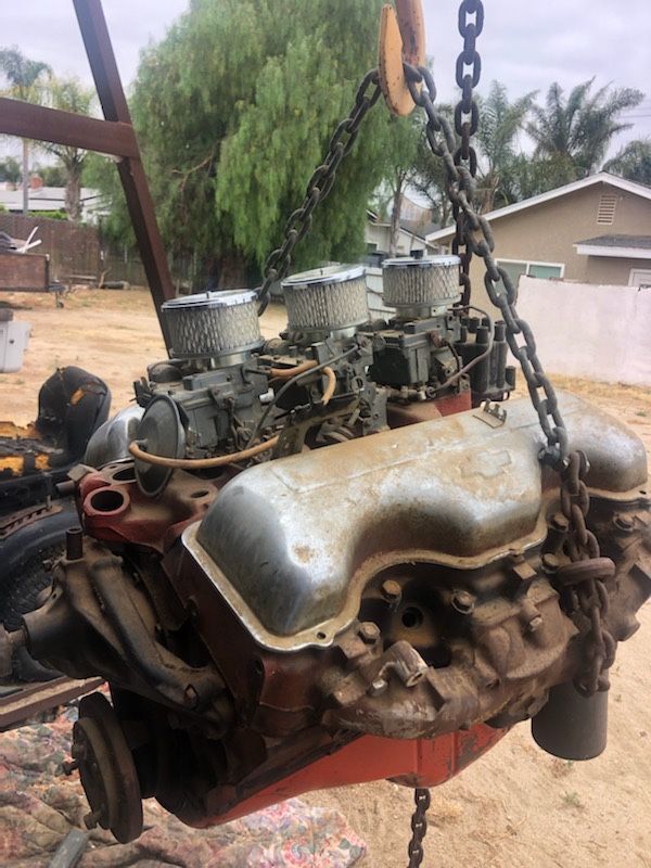 1958/1959 Chevrolet 348 W Motor Engine Tri Power