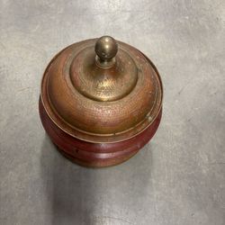 hammered copper fondue pot set