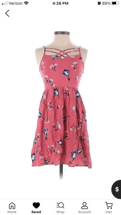 SO Casual Summer Dress, Pink, XS