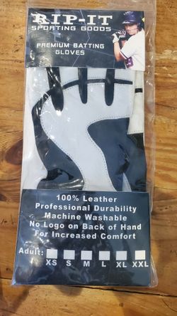 RIP-IT LEATHER BATTING  GLOVES