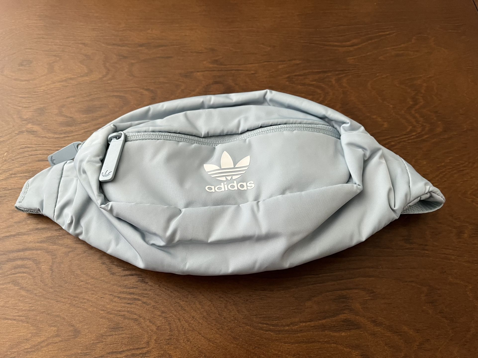 NWOT Adidas Waist Bag Fanny Pack Light Baby Blue Chest Bag Womens One Size Adjustable