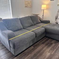 Gray L shaped Reversible couch