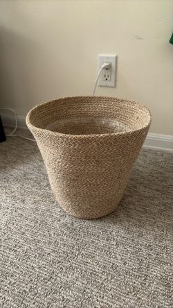 Small woven trash can