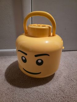 LEGO Storage Case Container LARGE HEAD LEGO Carrying Case Handle STORE AND SORT LEGOS Yellow