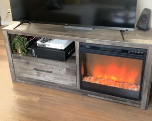 TV Stand with Electric Fireplace