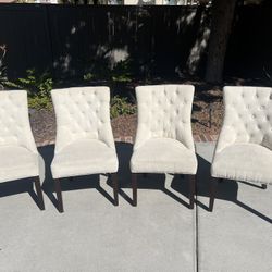 Pottery Barn Hayes Tufted Upholstered Dining chairs (6)