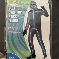 Costume Blue Light Up Stick Figure