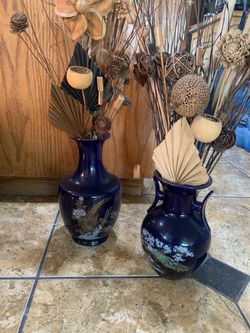 2  beautiful vases