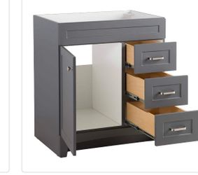 Thornbriar 30 in. W × 22 in. D x 34 in. H Bath Vanity Cabinet without Top in Cement