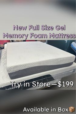 New Full Size Gel Memory Foam Mattress