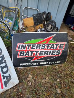 Interstate battery vintage sign