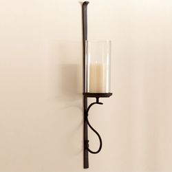 POTTERY BARN ARTISANAL WALL MOUNT CANDLE HOLDER-BLACKENED BRONZE FINISH-NEW