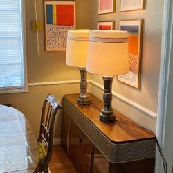 Vintage Mid Century Pair Of Table Lamps 