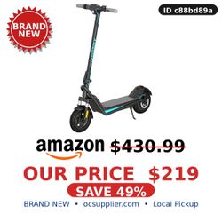 HOVERFLY Electric Scooter for Adults, 10" Solid Tires, 36V 7.8Ah, Foldable - Brand New