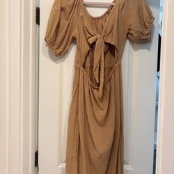 cute caramel old navy dress