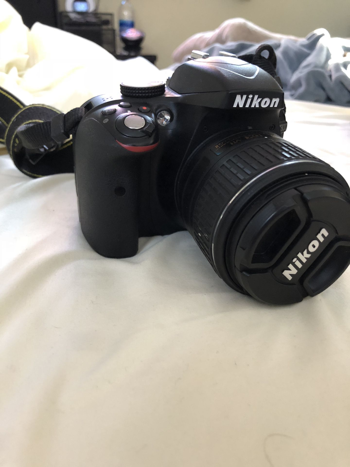 Nikon D3300 w/ two lenses + extra battery +16gb SD CARD