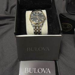 Bulova Men’s Watch( Silver And Gold)