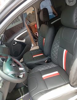Upholstery, vinyl kit, and seat covers