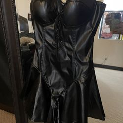 Leather dress 