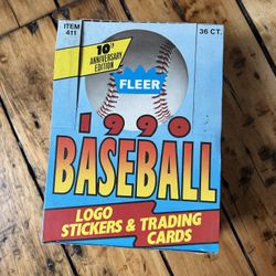 1990 FLEER BASEBALL ⚾️ WAX PACKS — 2 BOXES FULL UNOPENED  Sports Cards 