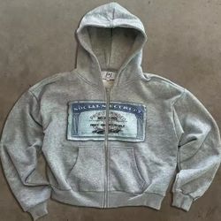 Y2K retro autumn hoodies for men and women printed personalized patterns street style street hooded cardigan long sleeves