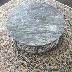Crate &Barrel Marble Top Coffee Table