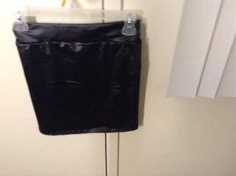 Women sexy black PU leather pencil bodycon high waist mini dress short