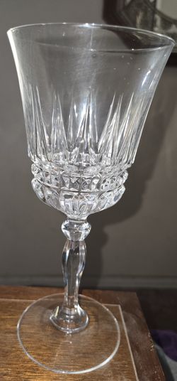 6 Villeneuve 31cl vintage crystal glasses