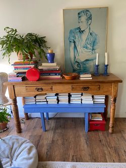Solid Pine wood Hacienda style entry table