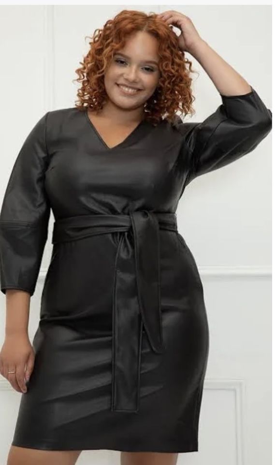 Eloquii Women’s Plus Size Leather Dress