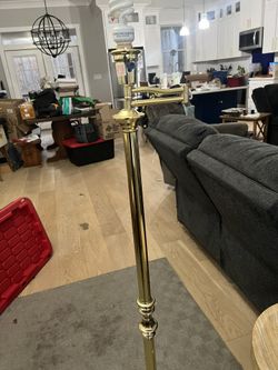 Brass Floor Lamp With Swing Arm