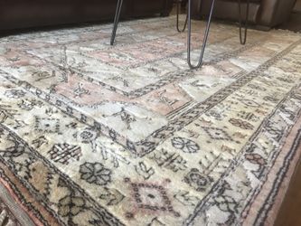 Turkish Oushak Hand-Knotted Rug Carpet Oriental