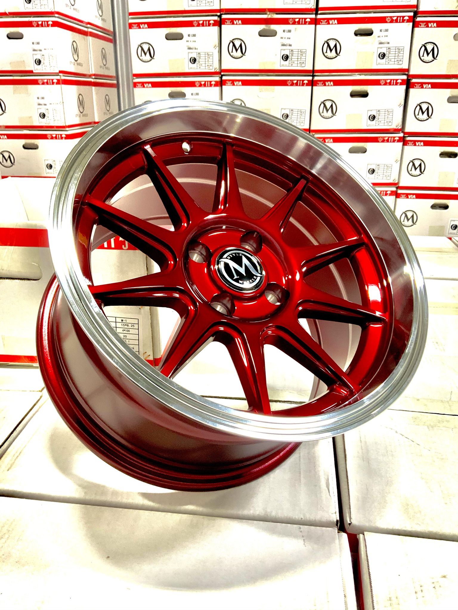 15” Rims 4x100 15x8 All 4 Wheels New $380