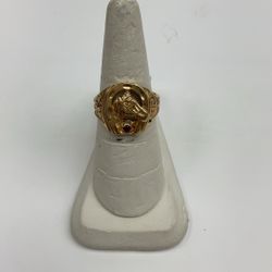 Horseshoe 14k Gold Ring Size 9.5