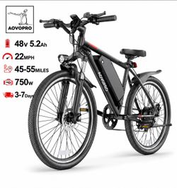 AOVOPRO Electric Mountain Bike 750W