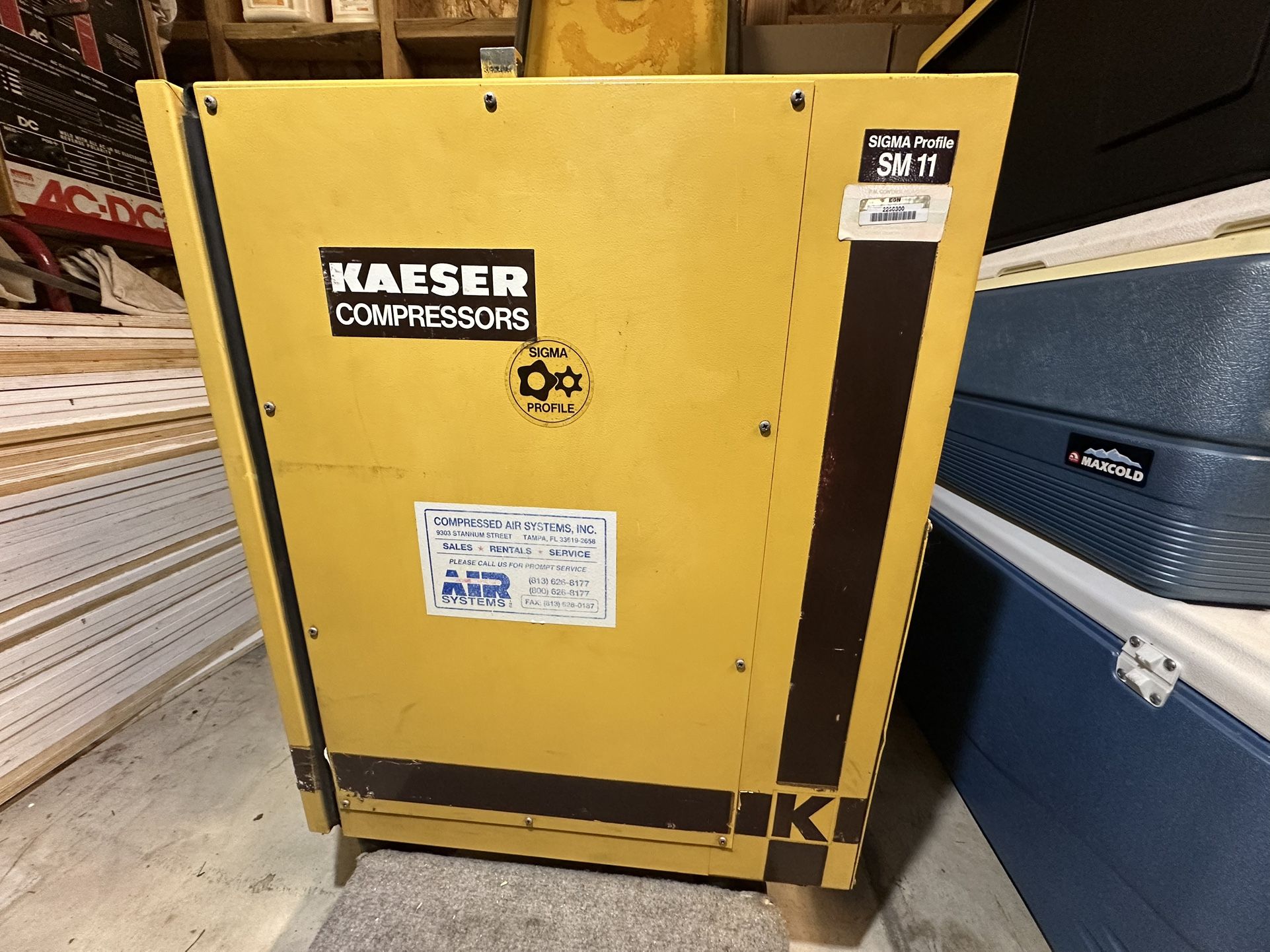 KAESER SM11 10HP Rotary Screw Air Compressor 230/460 3PH