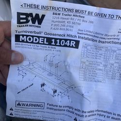 B&W Turnover Gooseneck Hitch 